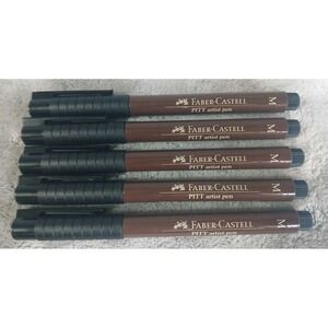 Lot‎ Of 5 Faber-Castell PITT Artist Pen Indian Ink PP M 0.7mm Point Pen READ